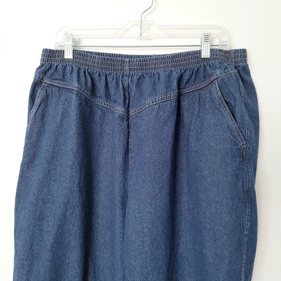 Vintage 80s American Sweetheart Jeans High Rise Straight Leg Pull On Grandma 18P - Picture 3 of 15